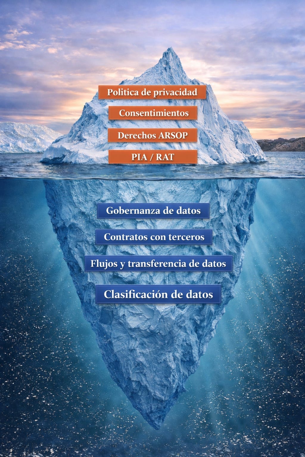 Iceberg de la privacidad.